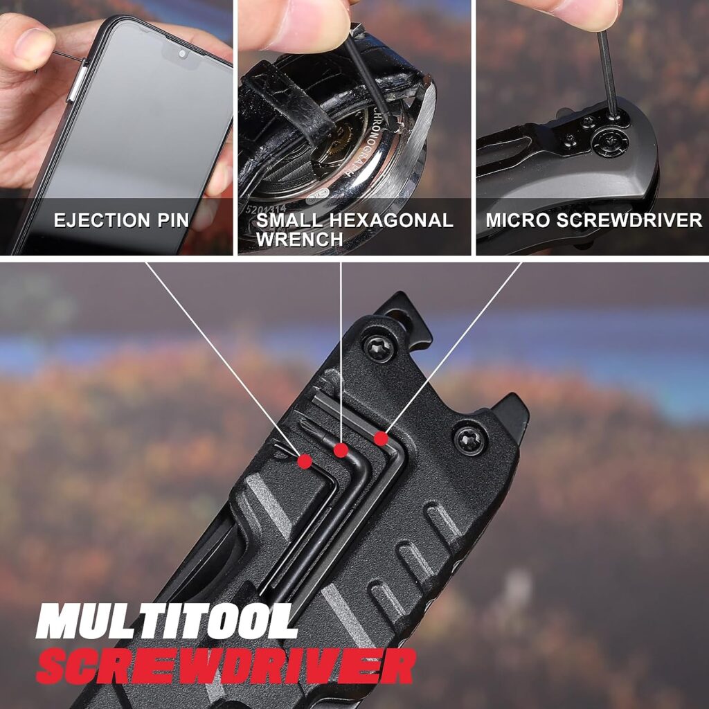 Camping Essentials Accessories,19 In 1 Multitool Pocket Knife for Outdoor, Camping, Fishing, Cool Gadgets Gifts Idea, Birthday Gifts for Men, Dad, Brother, Uncle, Grandpa, Stocking Stuffers for Men